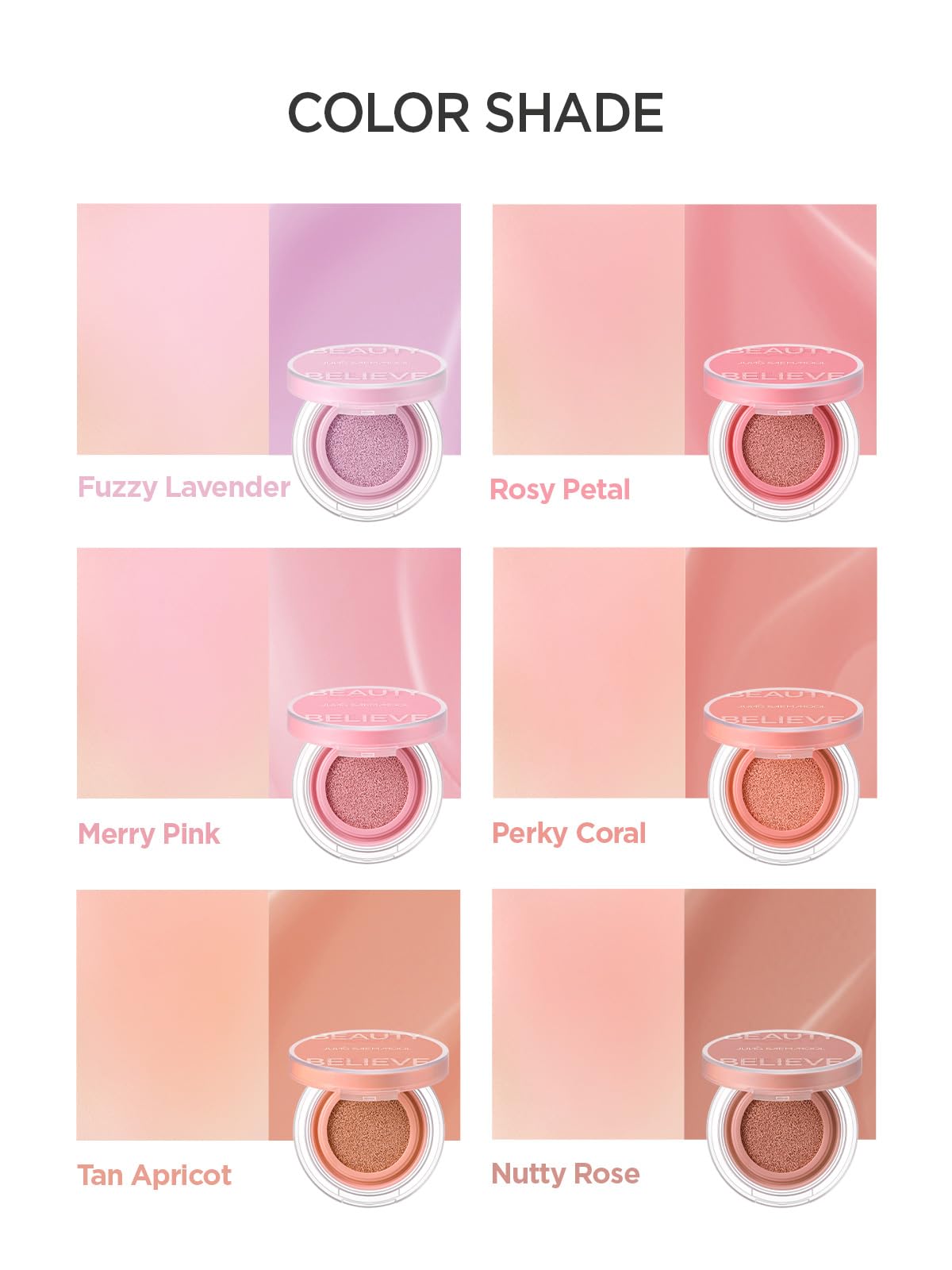 JUNG SAEM MOOL texture swipe on skin showing creamy finish for natural blendability