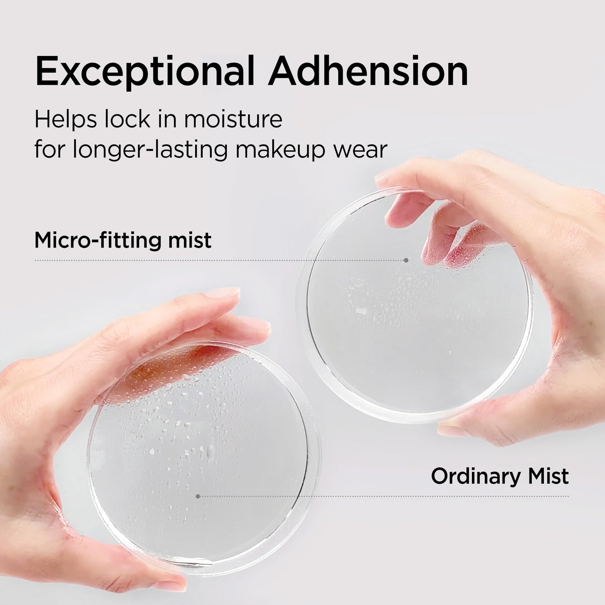 JUNG SAEM MOOL mist over foundation demonstrating dewy finish benefit