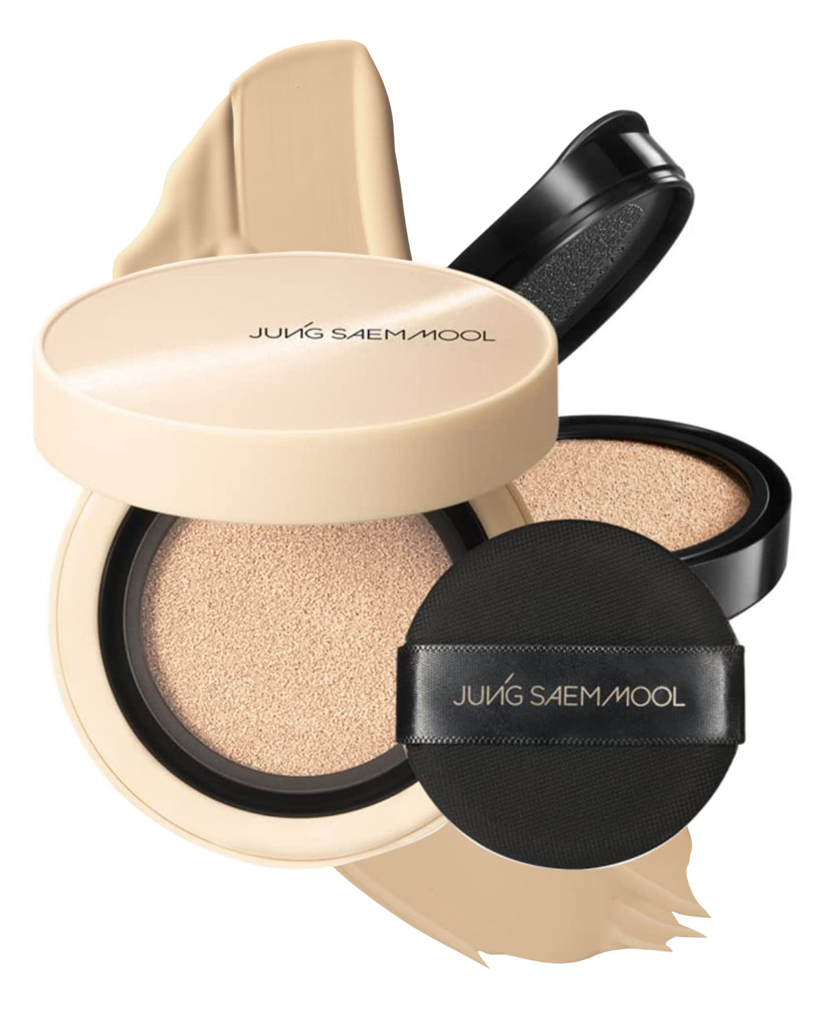 JUNG SAEM MOOL compact front view showing sleek packaging and brand recognition