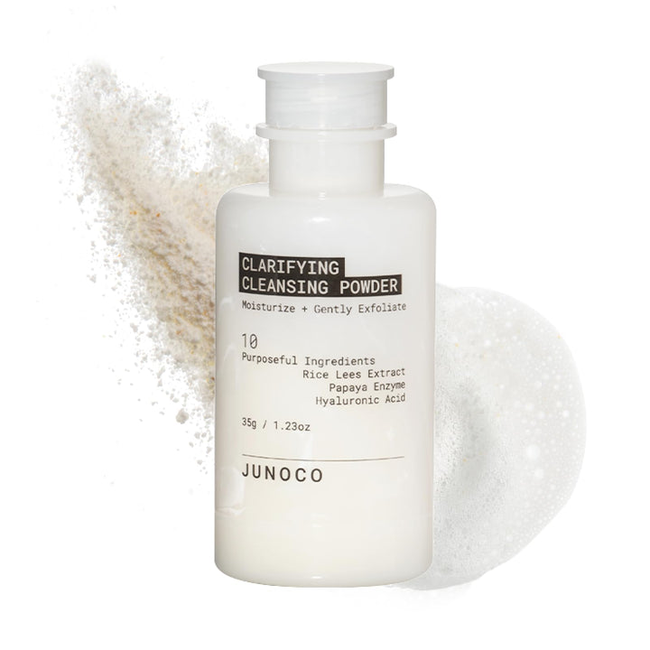 JUNO & Co. front packaging showing refillable cleanser benefits