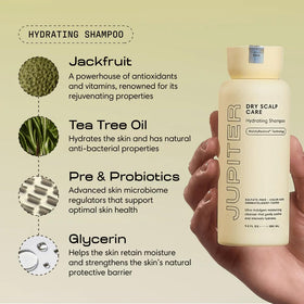 Jupiter conditioner applied to hand demonstrating smooth detangling and softness benefit
