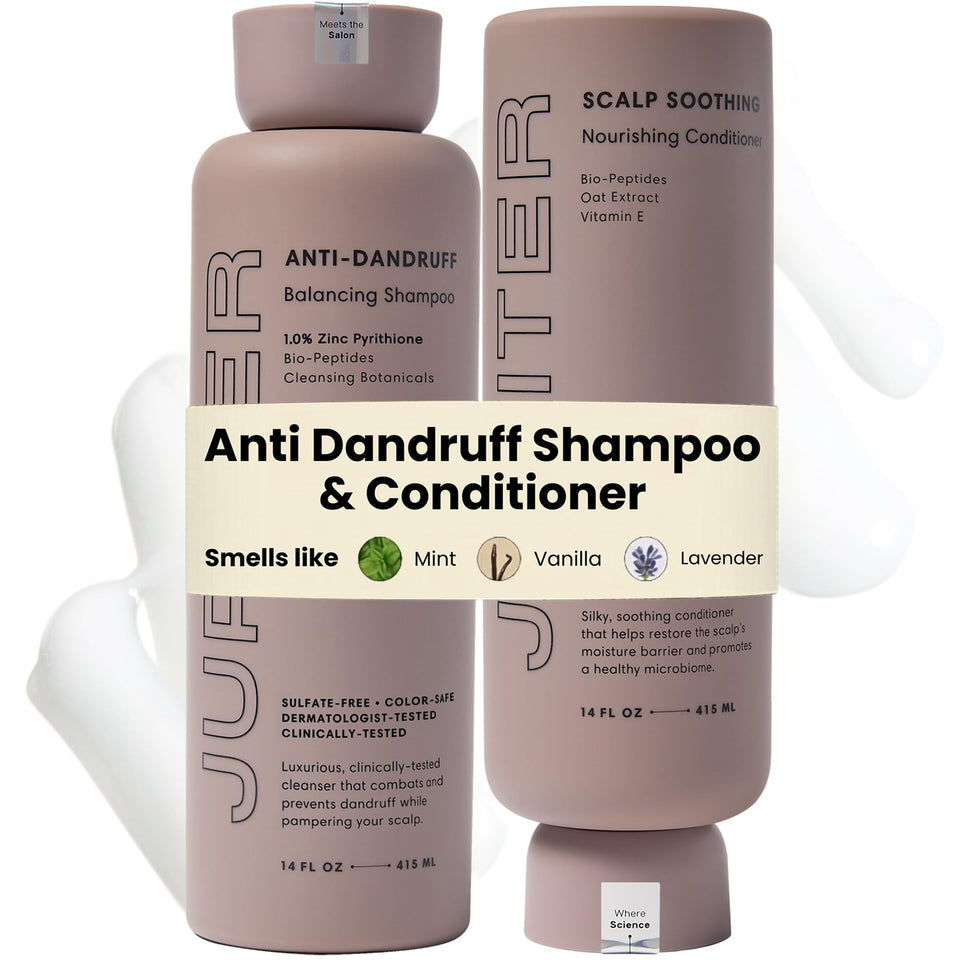 Jupiter duo front packaging showing both bottles and clean design benefit: clear routine