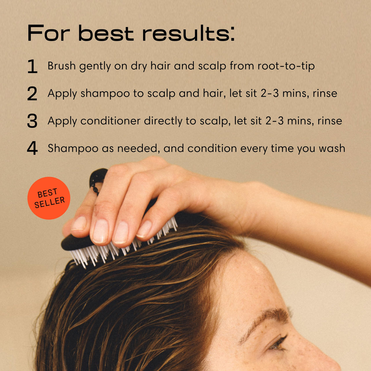 Jupiter silicone scalp scrubber close-up showing gentle massage and improved cleanse