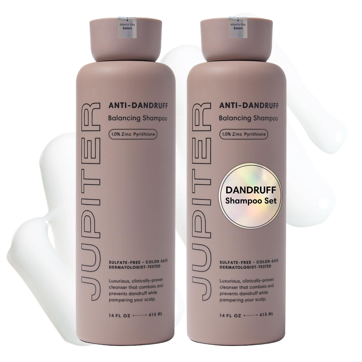 Jupiter shampoo front packaging shows clean branding and product benefits
