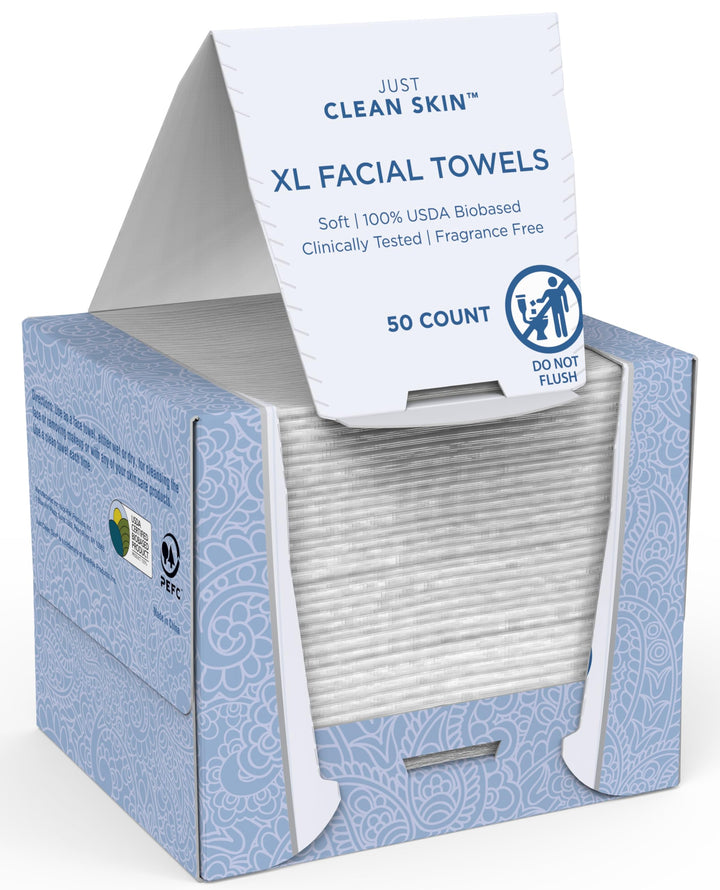 Just Clean Skin front packaging showing product name and certifications for easy identification
