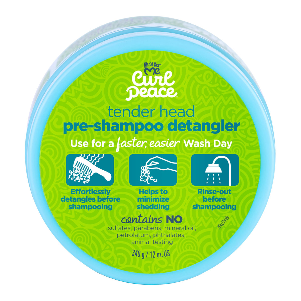 Just For Me applied to child's hair demonstrating easier combing