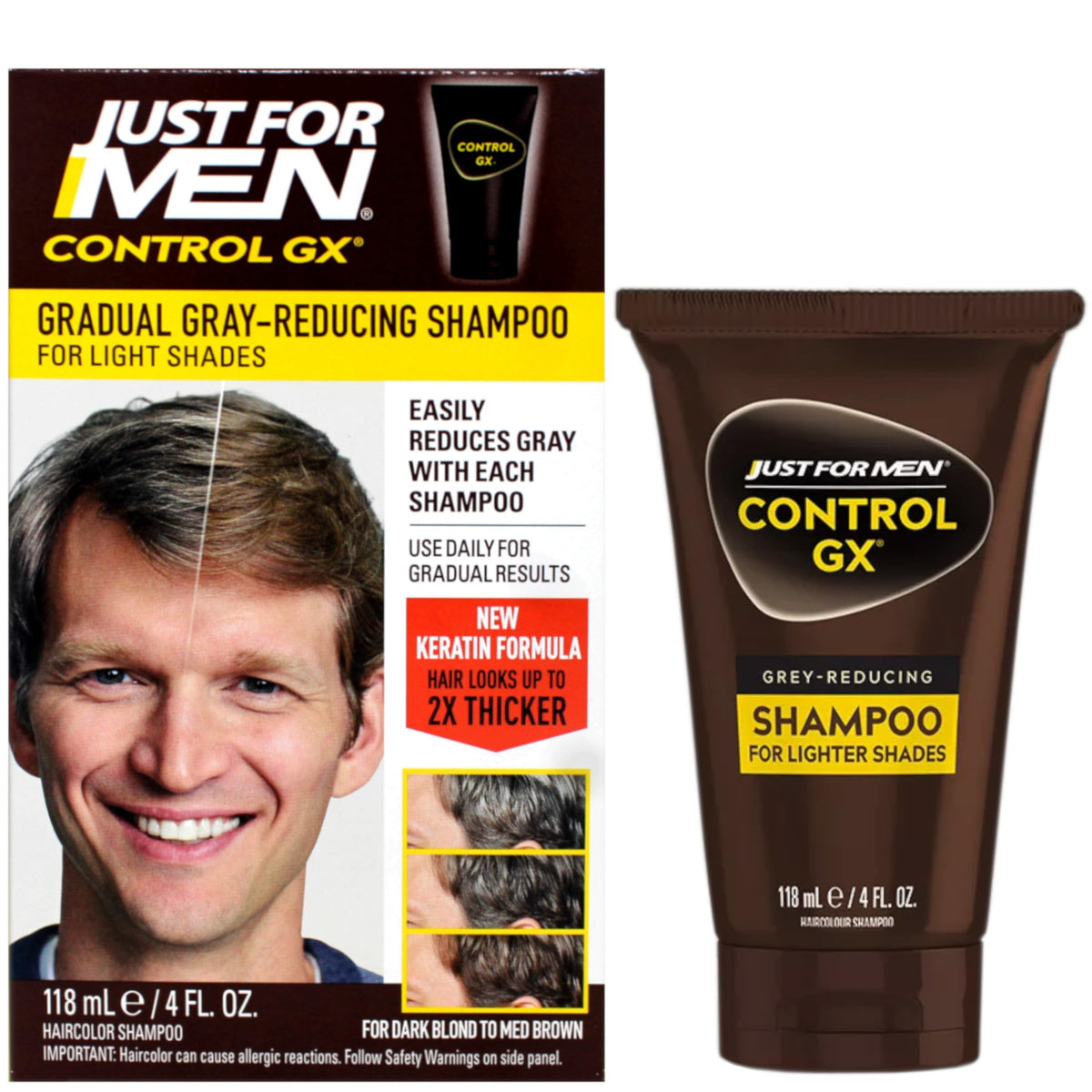 Just for Men label close-up showing usage and ingredient information