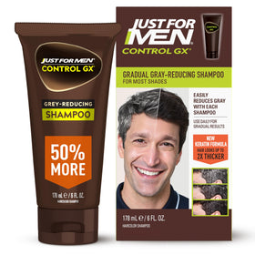 Just for Men Control GX front packaging showing product and brand benefits