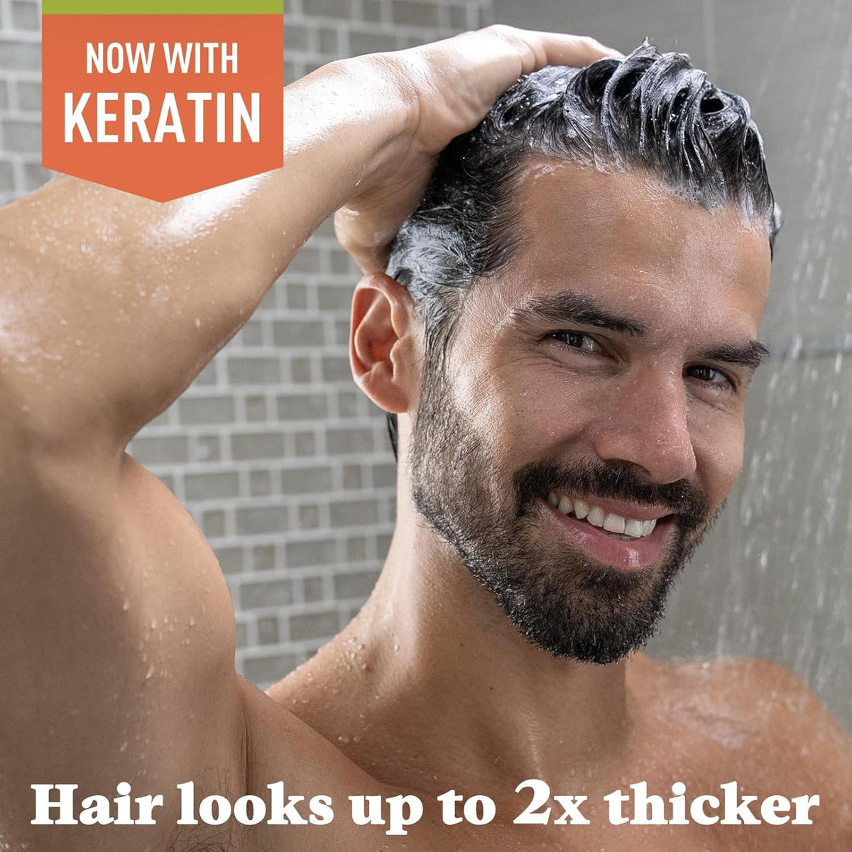 Just for Men Control GX shampoo lather texture illustrating gentle cleansing