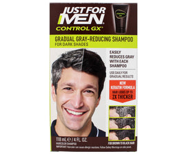 Just for Men Control GX on bathroom shelf showing convenient routine use