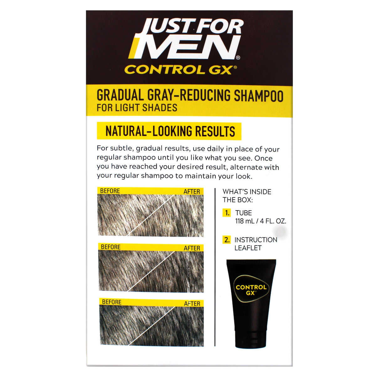 Just for Men foam being dispensed demonstrating easy lather