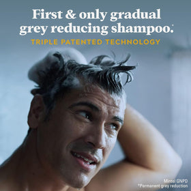 Just for Men shampoo applied in hair illustrating gradual color action