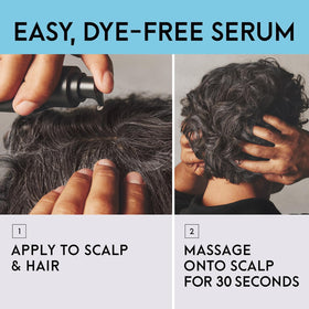 Just for Men before and after hairline showing gradual gray reduction