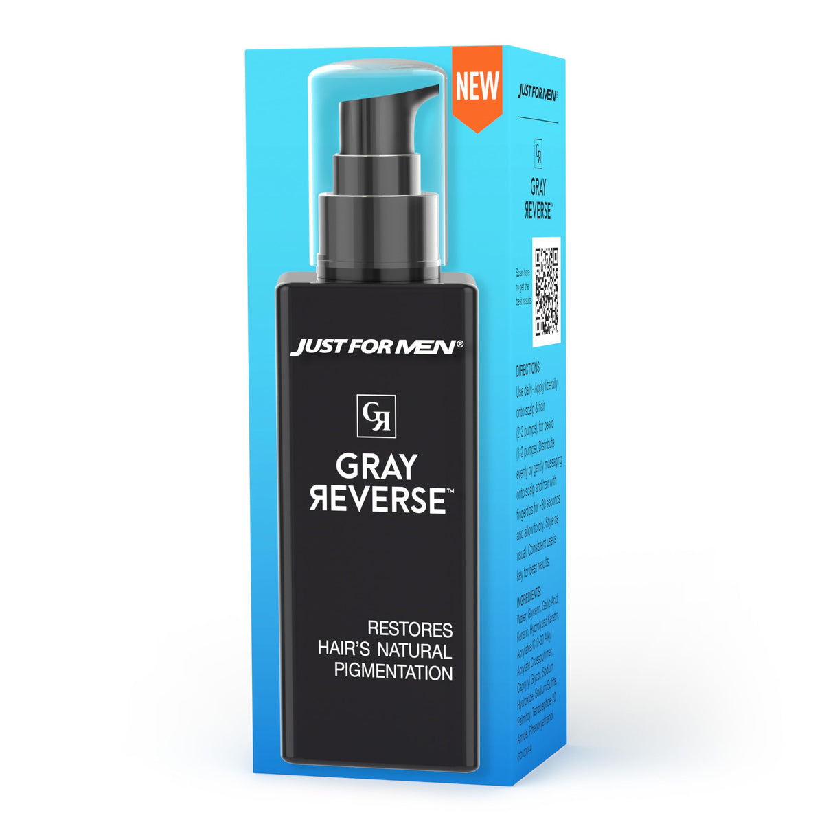 Just for Men front packaging showing product and clear benefits