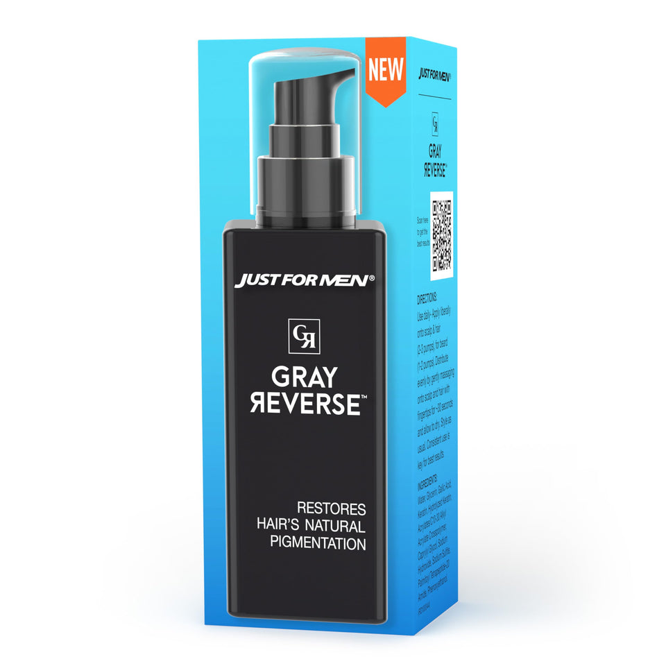 Just for Men front packaging showing product and clear benefits