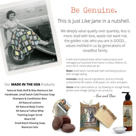 Just Like Jane finishing wax on bathroom shelf styled for natural, eco friendly routine