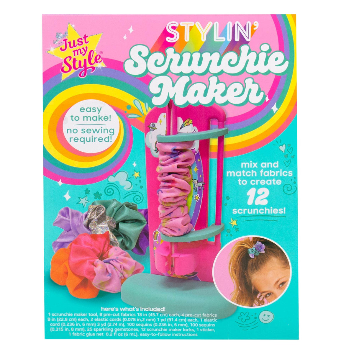 Just My Style finished scrunchies on wrist set showing wearable accessories and coordination