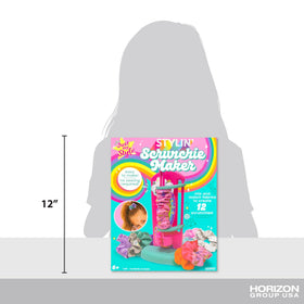 Just My Style scrunchie maker held in hand to show scale and portable convenience
