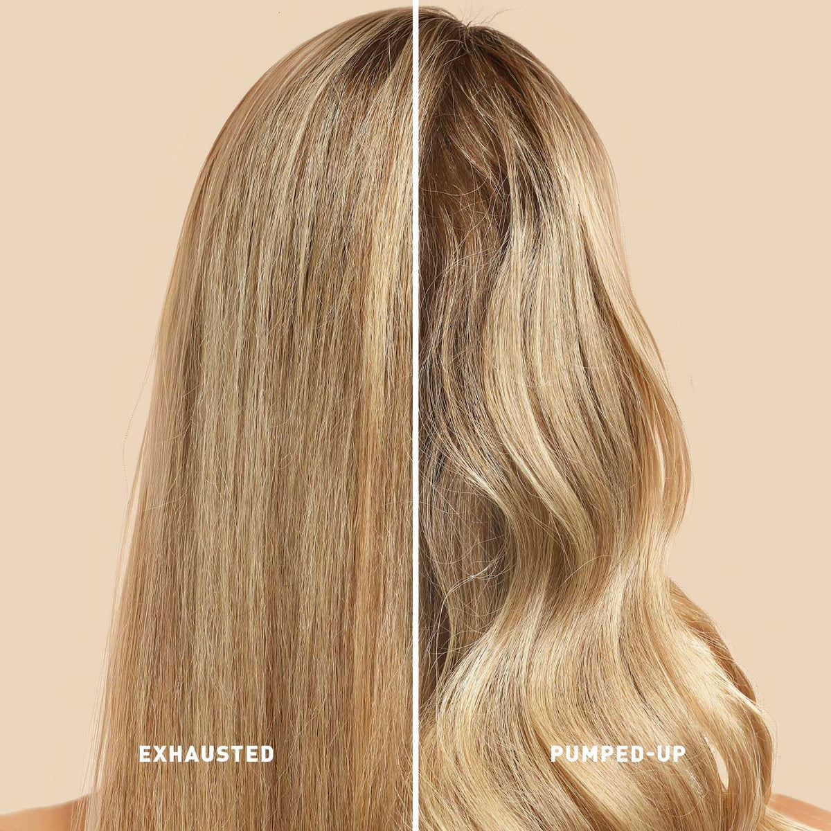 Just Nutritive being applied to damp hair for detangling and frizz control