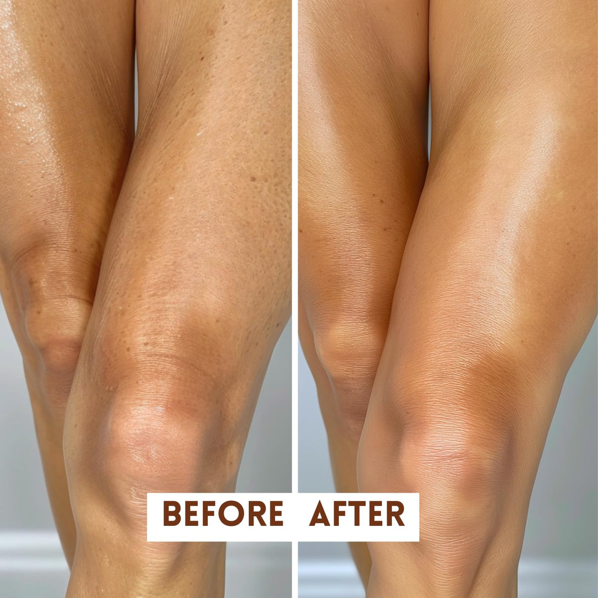 Just Nutritive being massaged onto leg, shows smoothing and hydration benefit