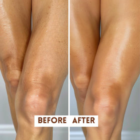 Just Nutritive being massaged onto leg, shows smoothing and hydration benefit
