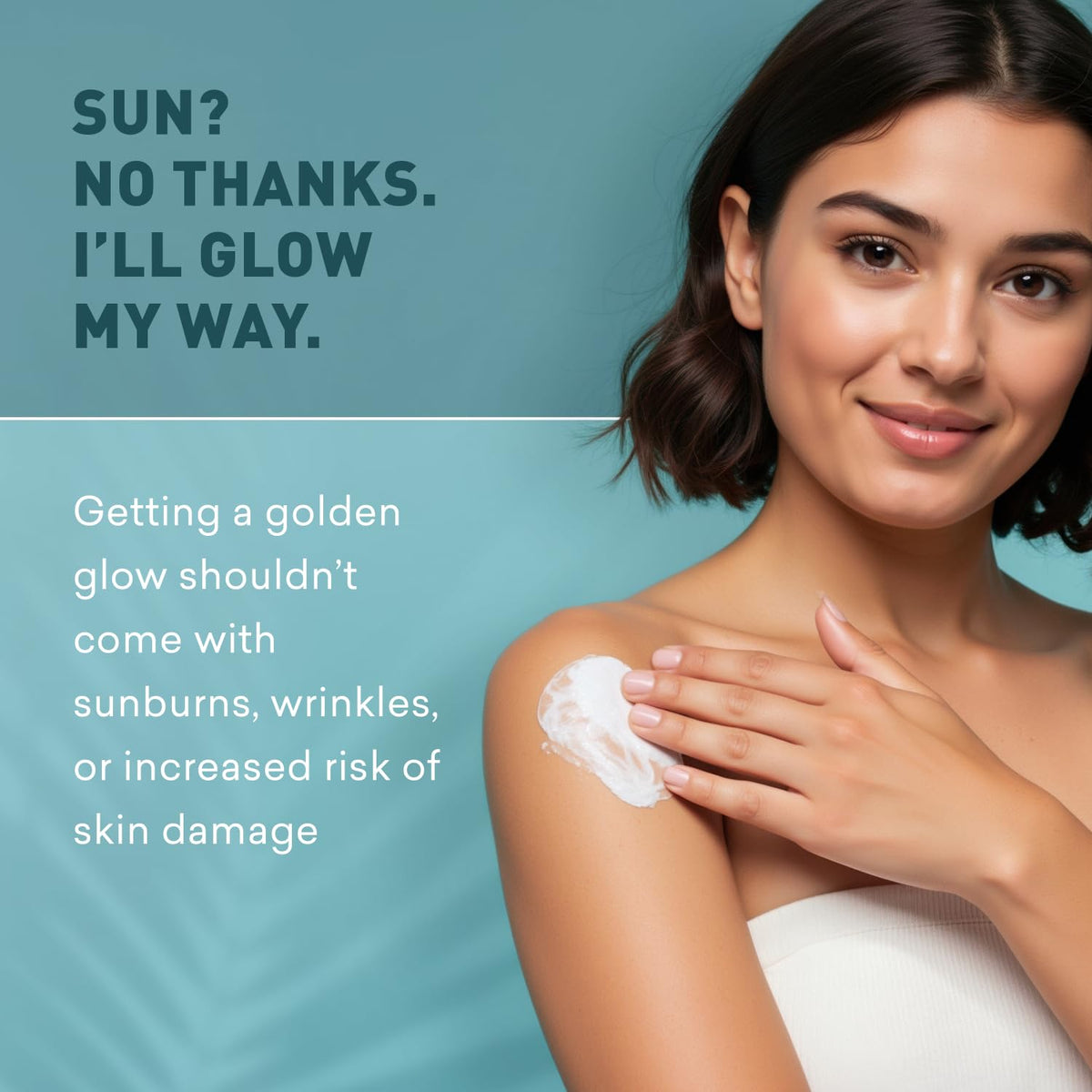 Just Nutritive being applied with mitt for streak-free bronzing