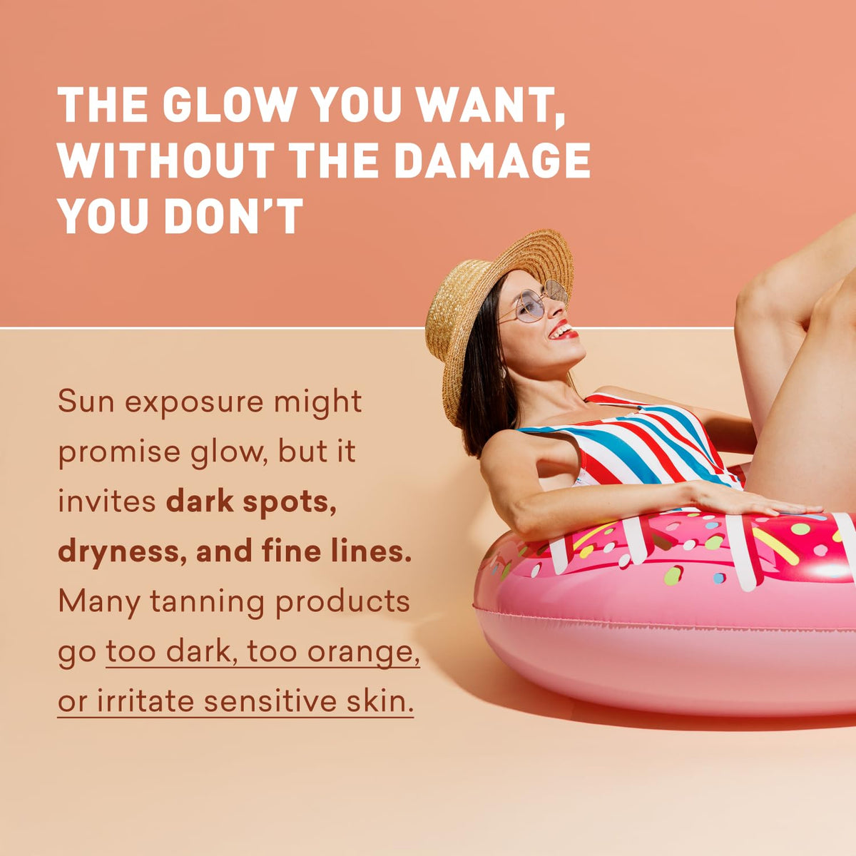 Just Nutritive application with mitt demonstrating even, streak-free blending for easy use