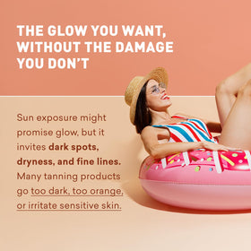 Just Nutritive application with mitt demonstrating even, streak-free blending for easy use