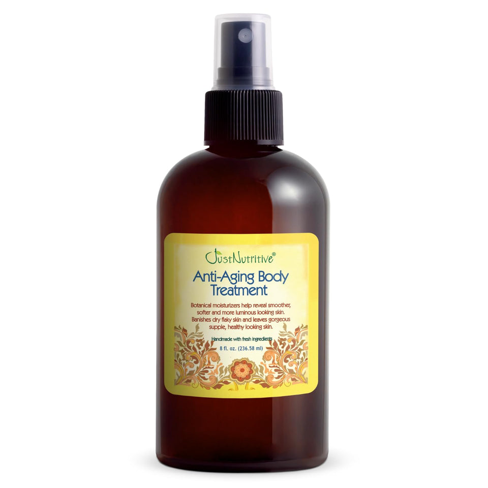 Just Nutritive front bottle showing label and size, highlights product clarity