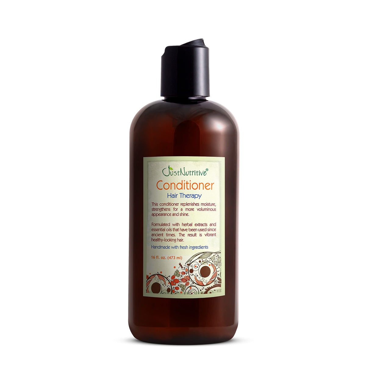 Just Nutritive front packaging showing 16 oz bottle and brand benefits