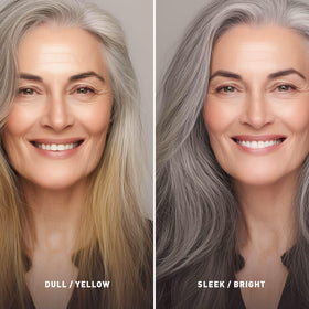 Just Nutritive before and after gray hair tone improvement visual benefit