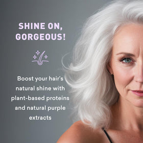 Just Nutritive lifestyle image of blonde hair with enhanced cool shine