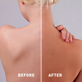 Just Nutritive lifestyle winter glow outfit image showing wearable, year-round bronzed look