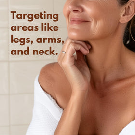 Just Nutritive texture on hand from pump, demonstrates lightweight fast absorption
