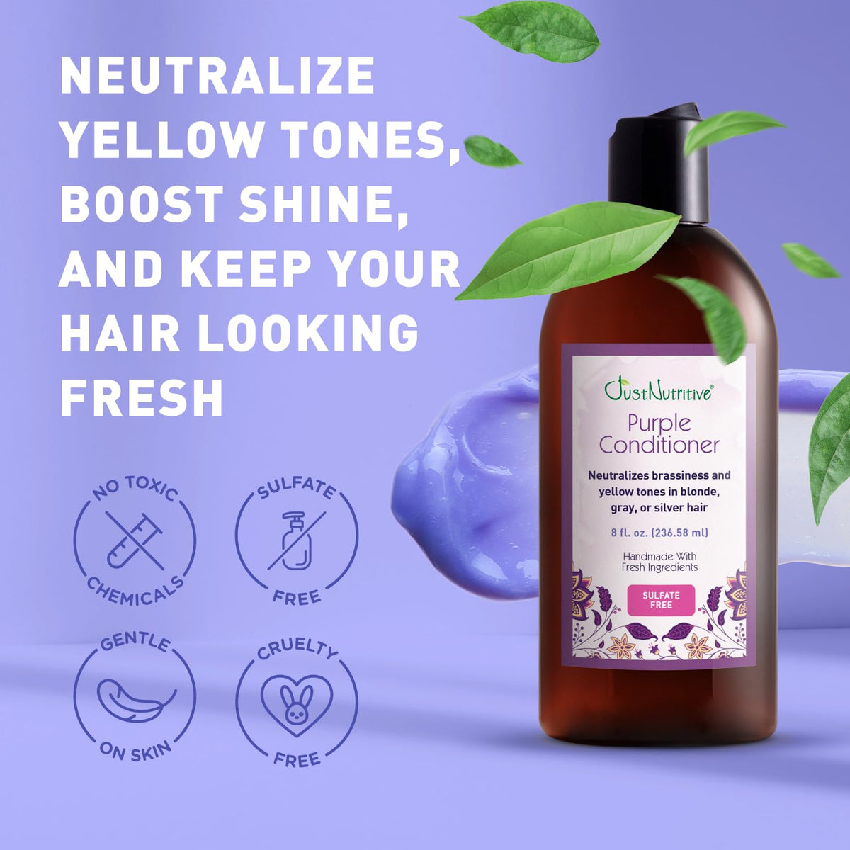 Just Nutritive side label close-up listing natural extracts and protein blend