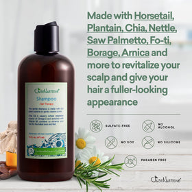 Just Nutritive suds massaged into hair showing cleansing and scalp support