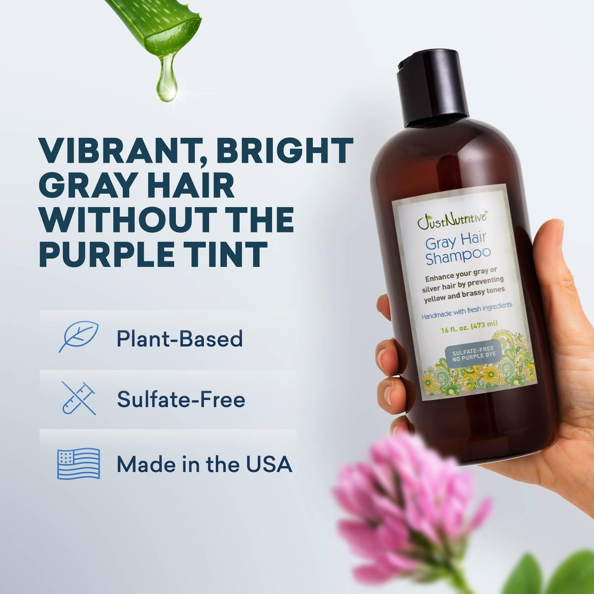 Just Nutritive shampoo foam texture demonstrating gentle lathering benefit