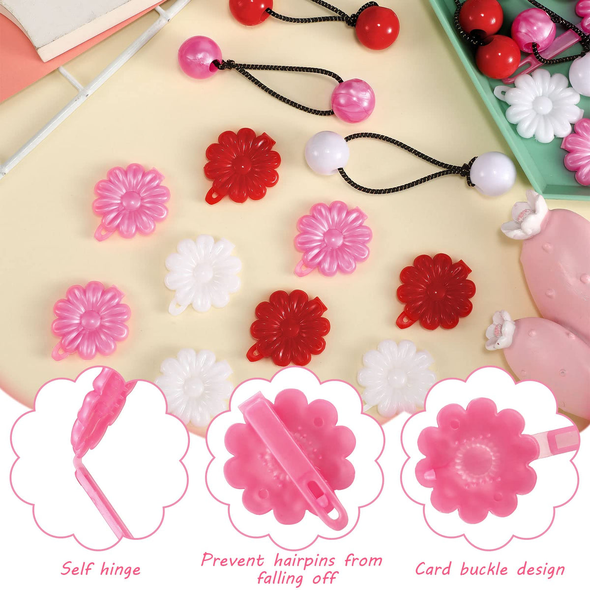 Jutom double-ball hair ties close-up showing gentle elastic and secure grip