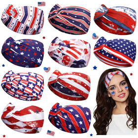 Jutom front packaging showing ten patriotic headbands and festive variety