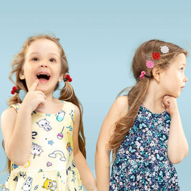 Jutom accessories styled at a birthday party adding coordinated colorful charm