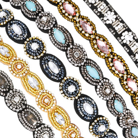 Jutom six distinct headbands laid flat, showing variety and gift-ready set
