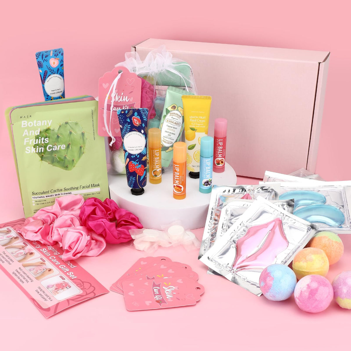 Jutqut spa party lifestyle setup with girls using masks and headbands for group fun