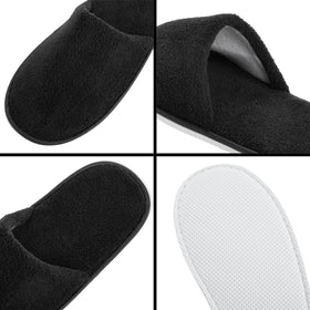 Juvale slippers beside a ruler showing size range up to US men's 11 benefit