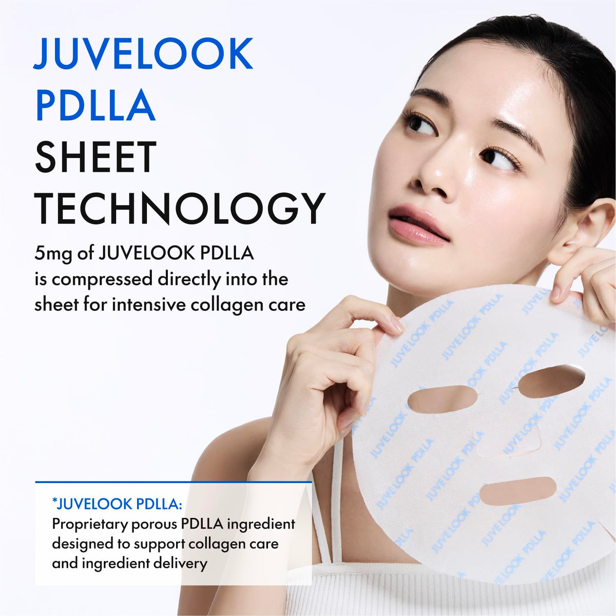JUVELOOK liquid pouring into sheet to activate fresh collagen-boosting formula