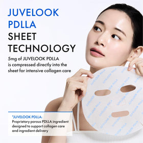 JUVELOOK liquid pouring into sheet to activate fresh collagen-boosting formula