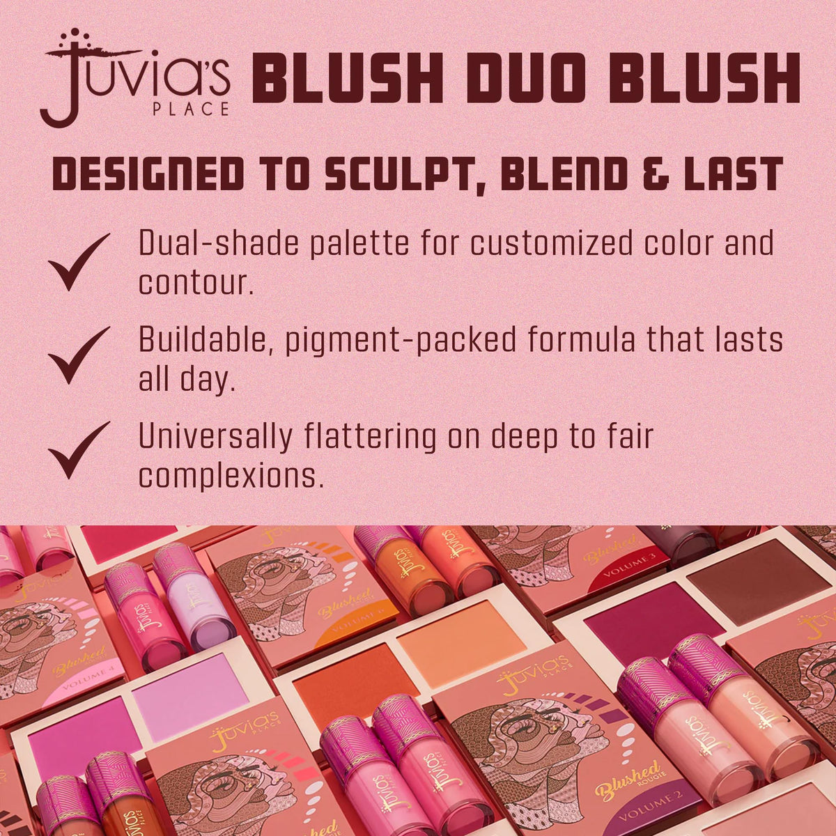 Juvia's Place application brush swipe demonstrating easy buildable pigment
