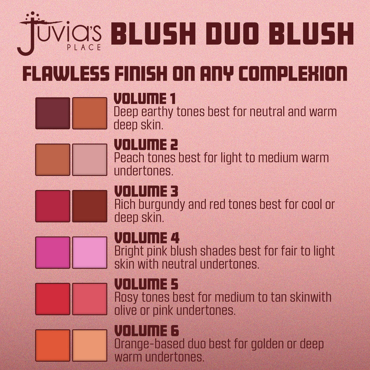 Juvia's Place brush applying duo blush for effortless buildable coverage benefit