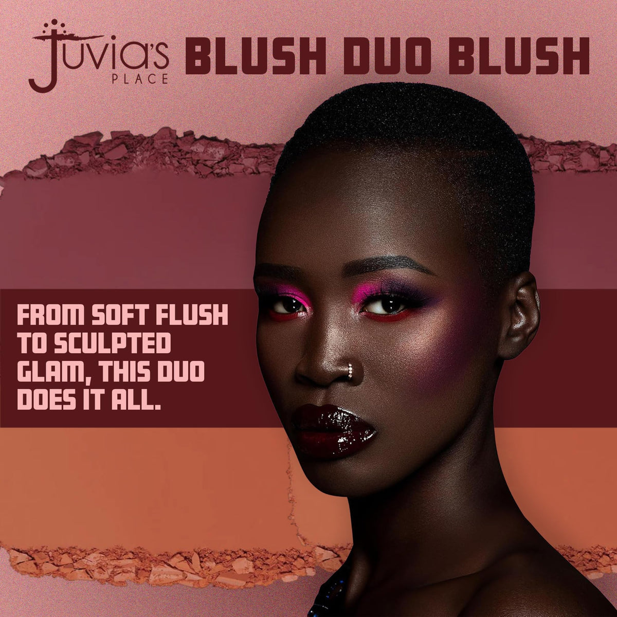 Juvia's Place close-up texture highlighting finely milled powder for smooth blend