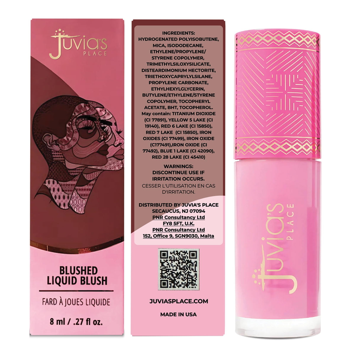 Juvia's Place in a makeup bag lifestyle scene showing travel-friendly benefit