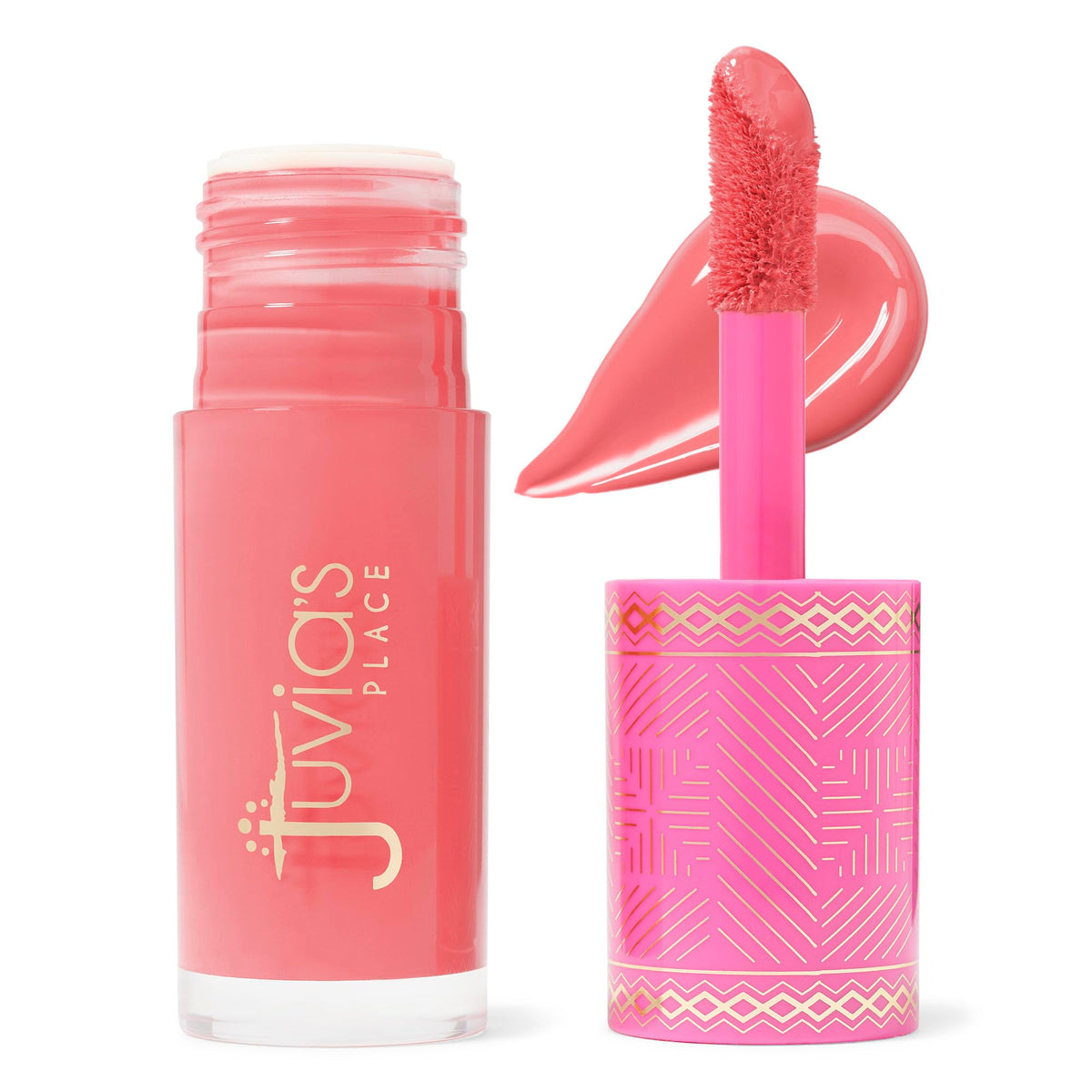 Juvia's Place front bottle showing sleek packaging and easy application benefit